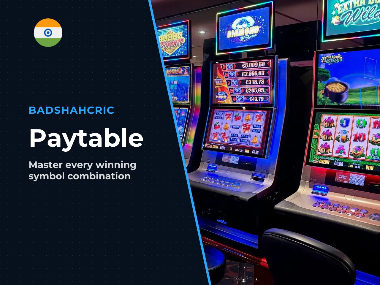 Paytable Overview. The paytable features eight